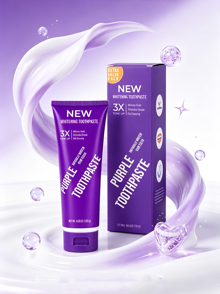 Teeth Whitening Mousse - Purple Whitening Toothpaste Deep Cleaning Stain