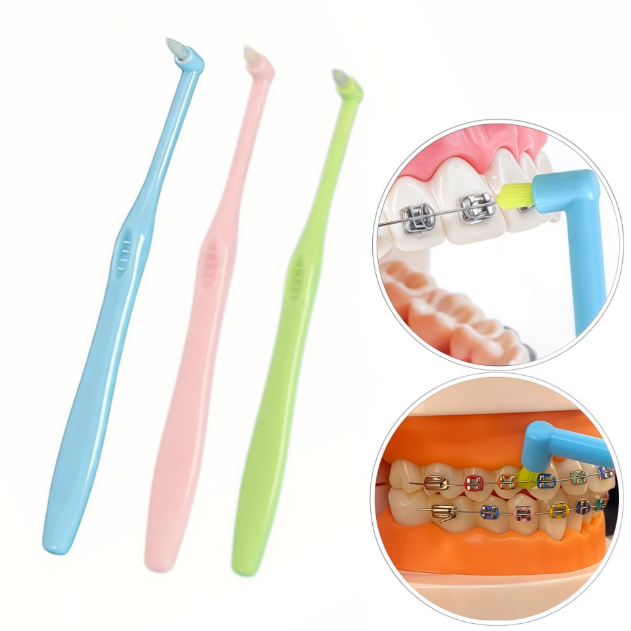 Teeth Whitening With Braces - 1/3pc Orthodontic Braces Toothbrush Single Tufted