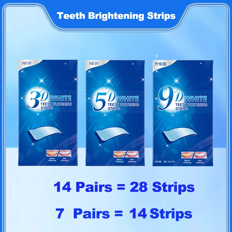 Whitening Strip 3D - 2box 3D/5D/9D Teeth Whitening Strips White