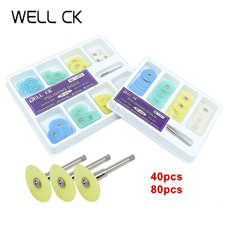 Whitening Teeth Dentist - WELL CK 40/80Pcs Dental Polishing Discs