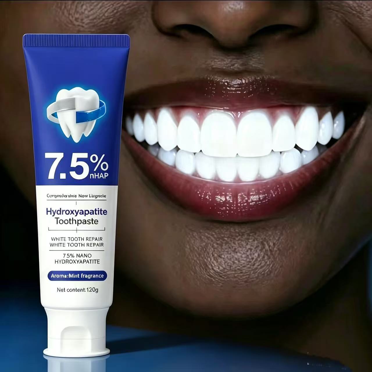 Teeth Whitening Cream - 7.5%Nano Hydroxyapatite Toothpaste Remover Coffee Tea