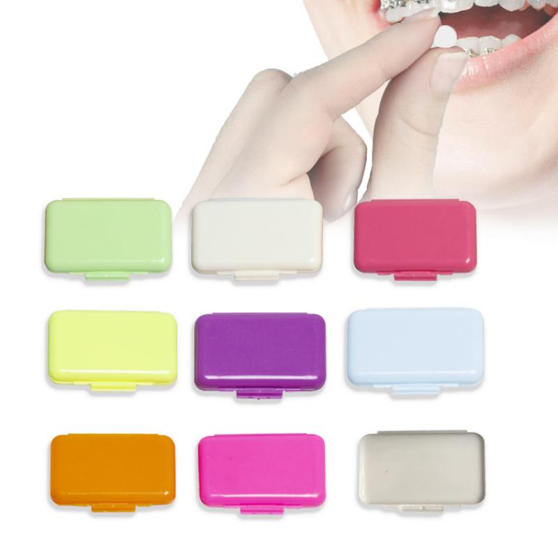Teeth Whitening With Braces - Orthodontic protection wax, teeth correction, oral