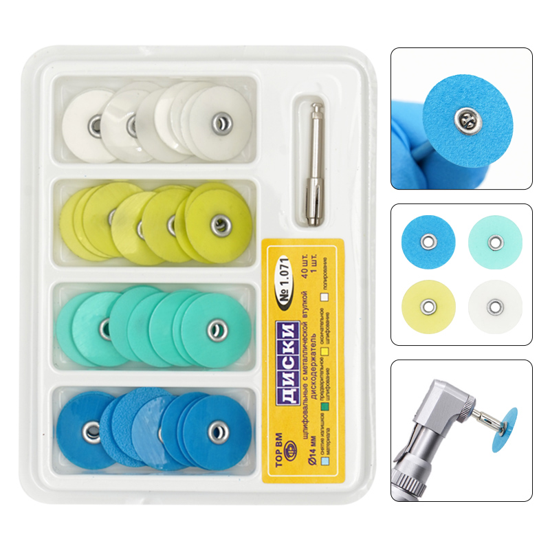 Whitening Teeth Dentist - 40Pcs/Box Dental Polishing Discs Holding Rod
