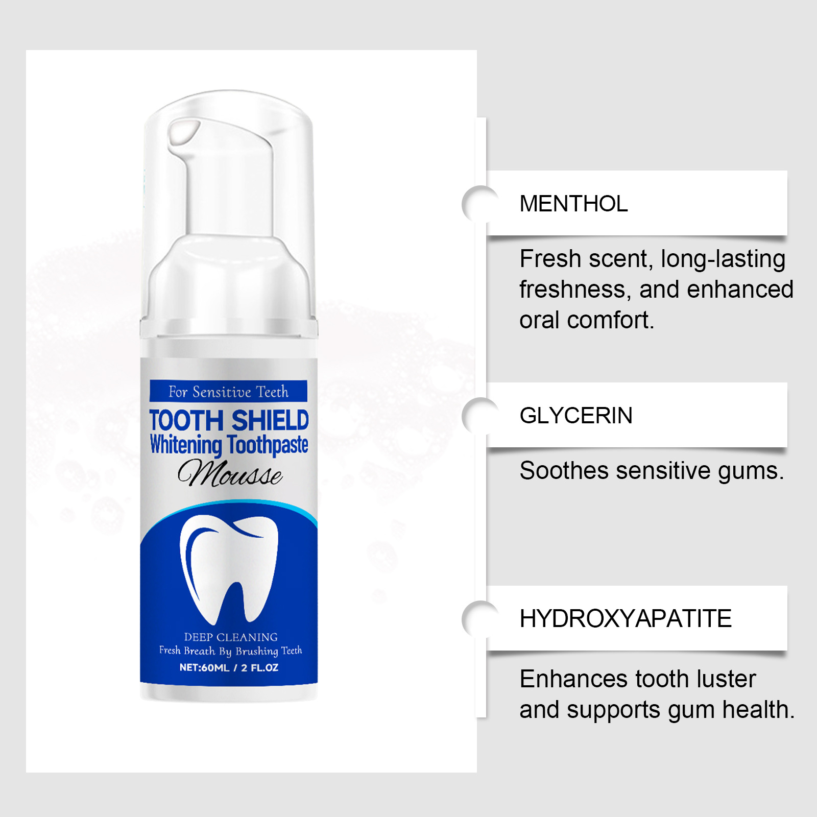 Hydroxyapatite Bright Whitenin - Teeth Whitening Mousse review and price