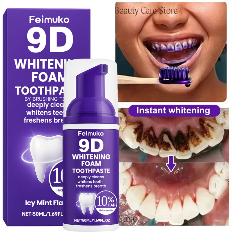 9D Purple Teeth Whitening Toot - Teeth Whitening Mousse review and price