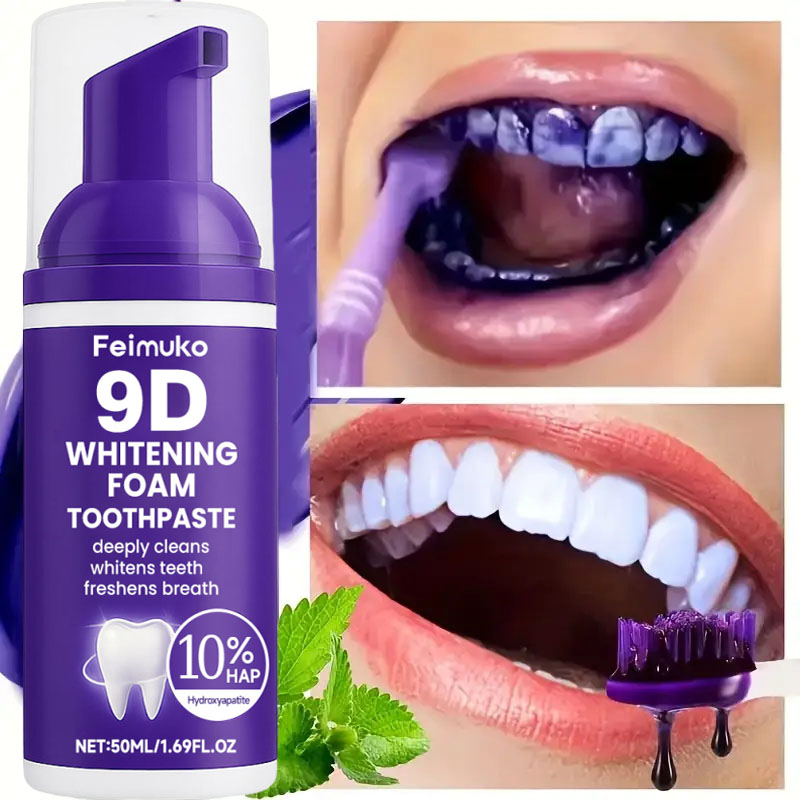 9D Purple Teeth Whitening Toot - Teeth Whitening Mousse review and price