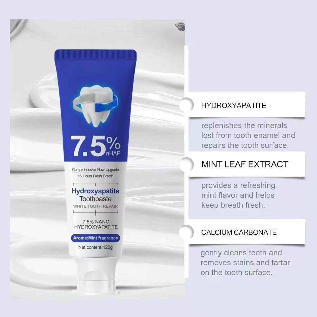 7.5%Nano Hydroxyapatite Toothp - Teeth Whitening Cream review and price