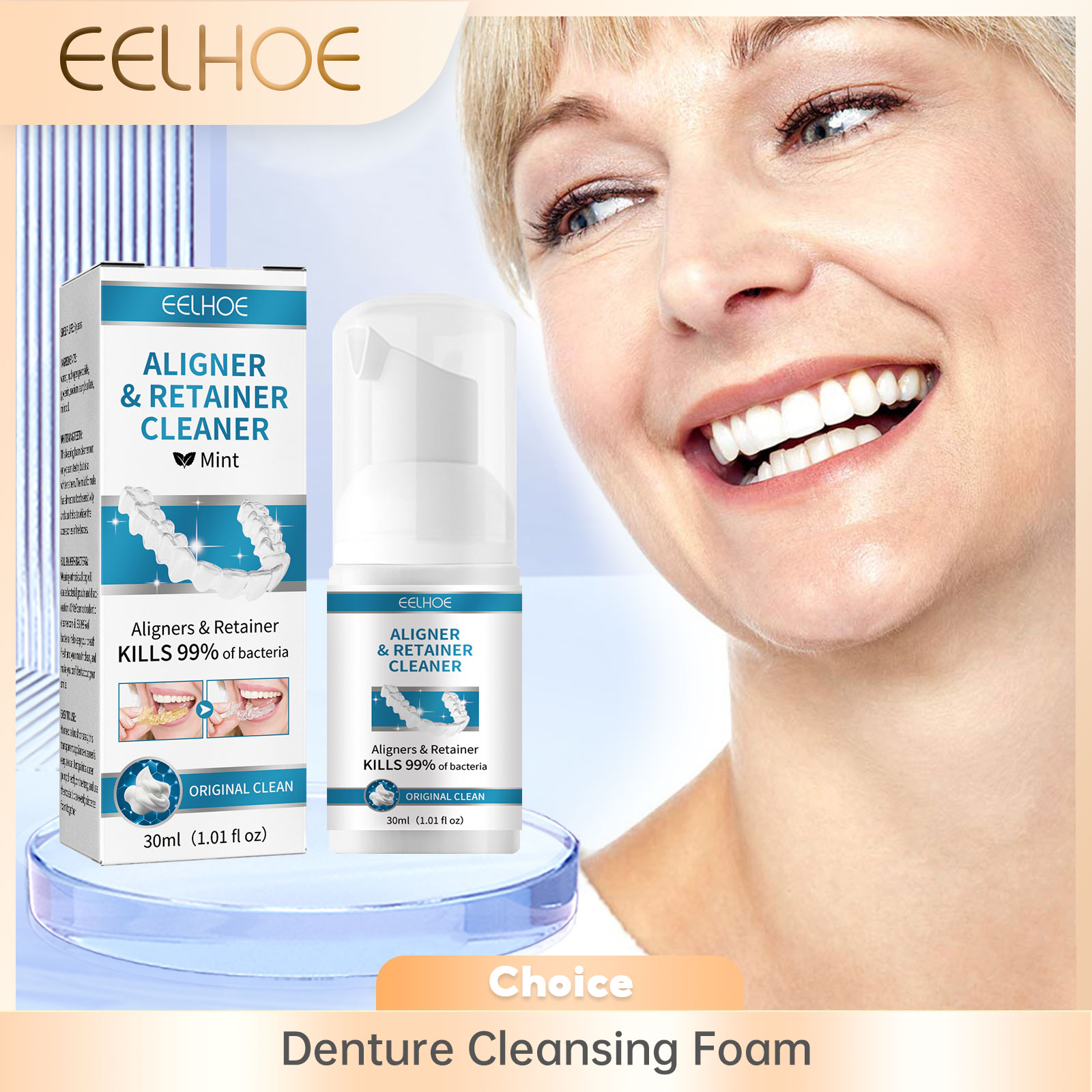 Aligner Denture Cleaner Foam D - Teeth Whitening With Braces review and price