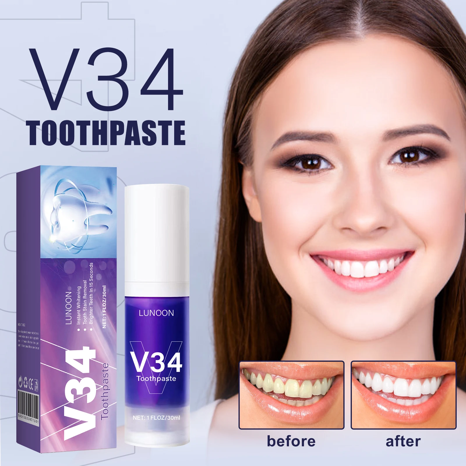 50ml  Mousse Toothpaste Teeth  - Teeth Whitening Mousse review and price