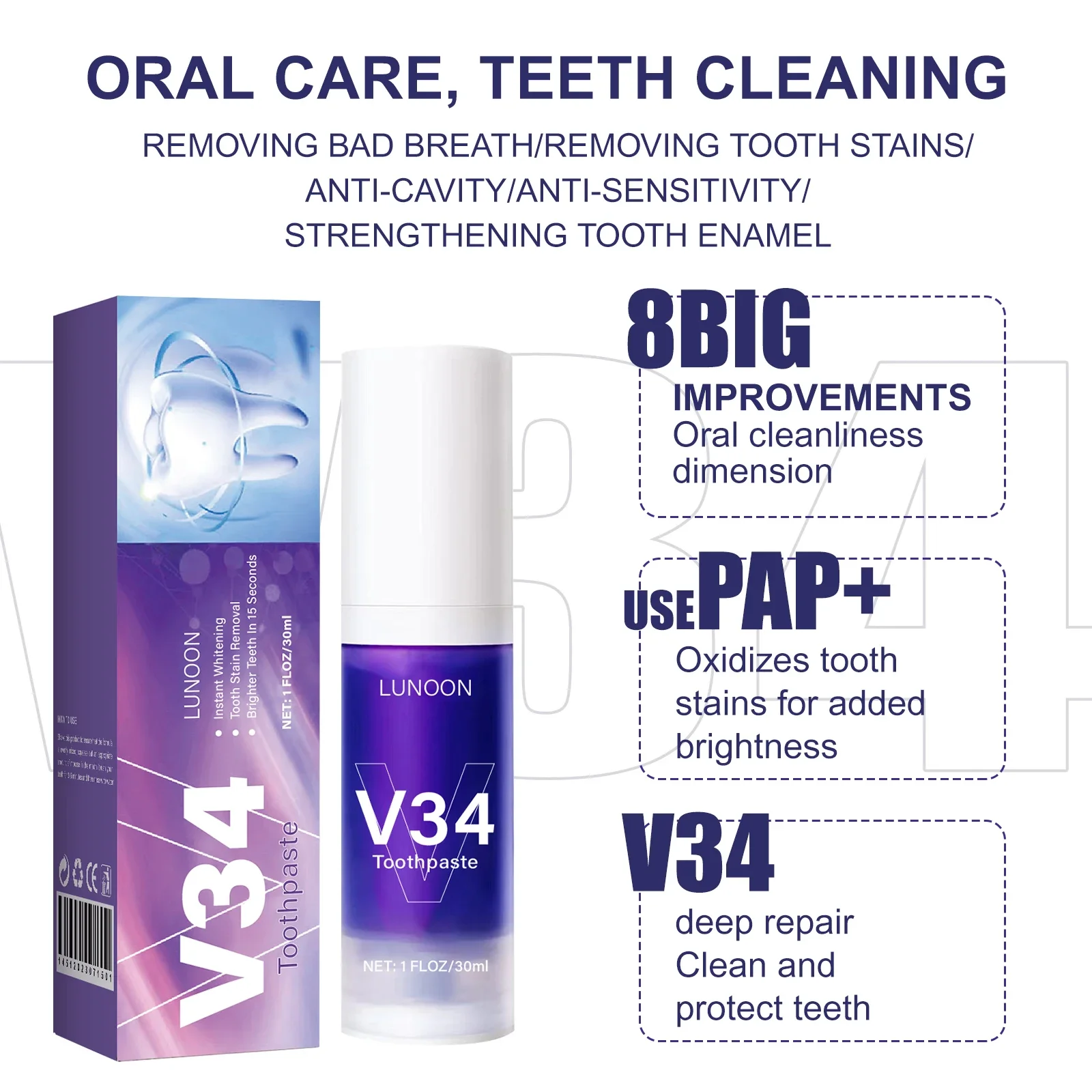 50ml  Mousse Toothpaste Teeth  - Teeth Whitening Mousse review and price