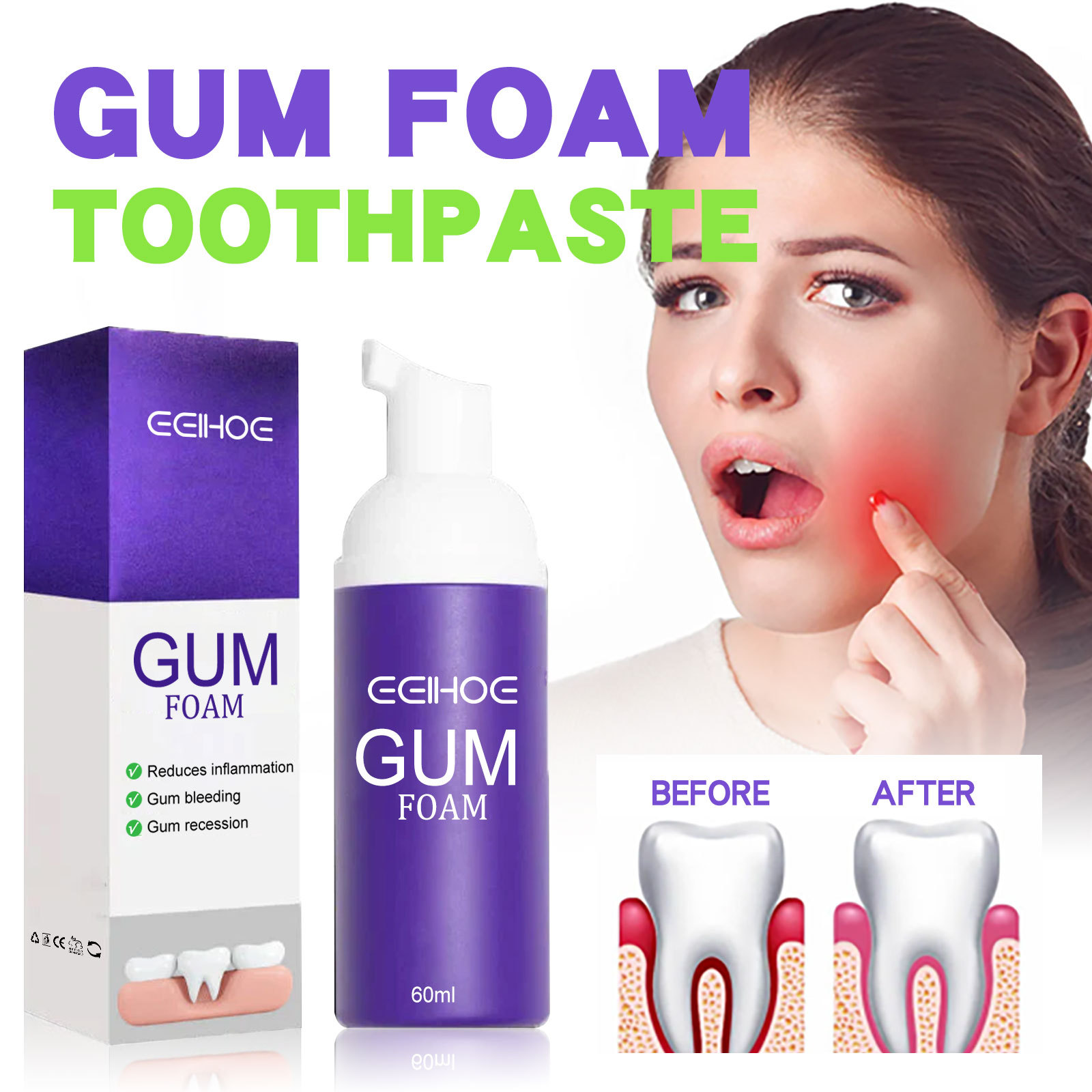 60ml Teeth Whitening Mousse V3 - Teeth Whitening Mousse review and price