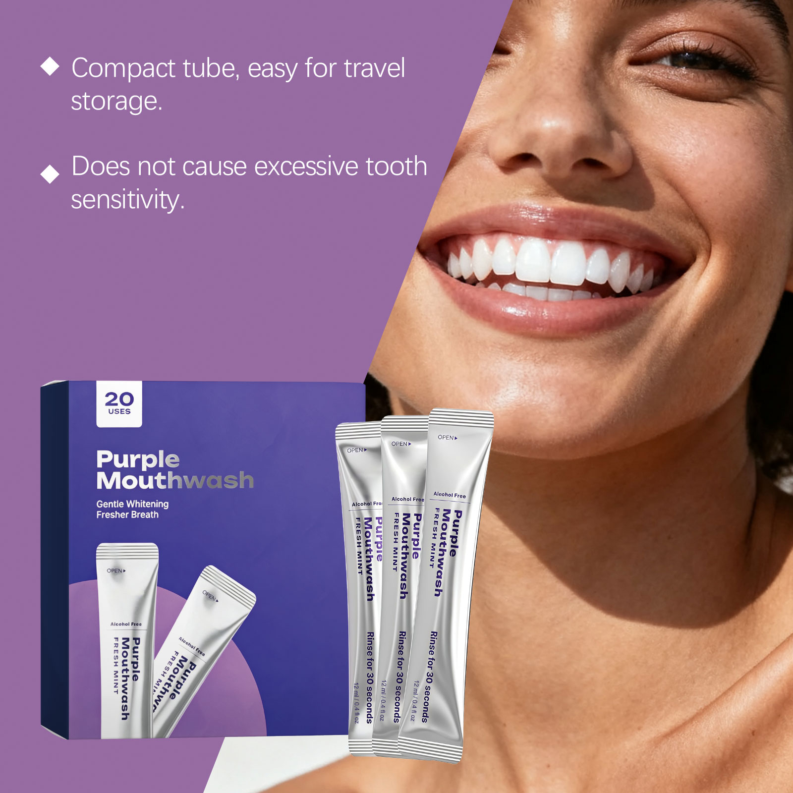 Purple Mouthwash Strips Suppor - Teeth Whitening Promotion review and price