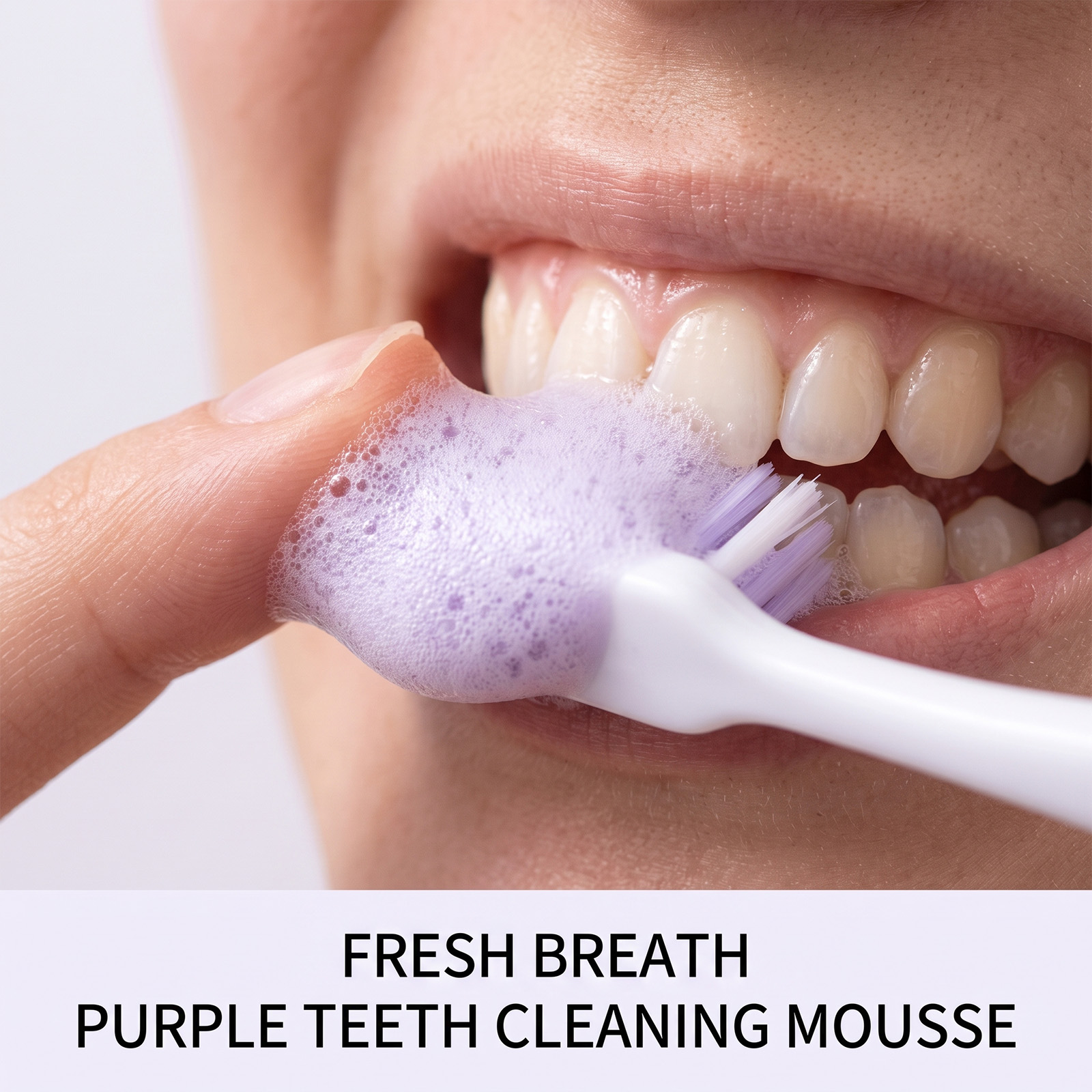 Purple Toothpaste Mousse Foam  - Teeth Whitening Mousse review and price