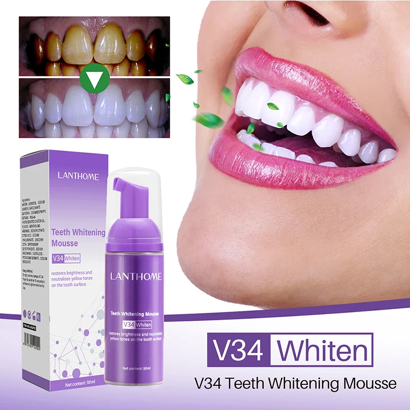 Mousse V34 Toothpaste Teeth Cl - Teeth Whitening Mousse review and price