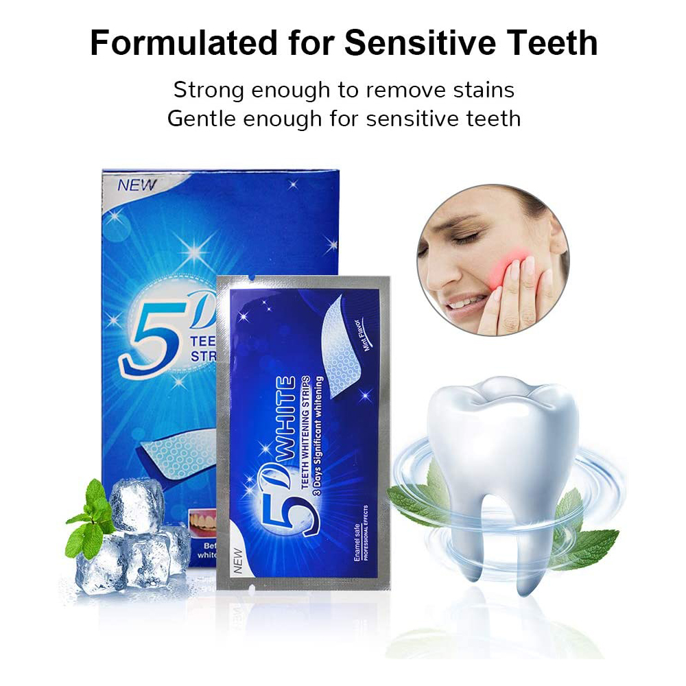 5D White Teeth Whitening Strip - Teeth Whitening Q&M review and price