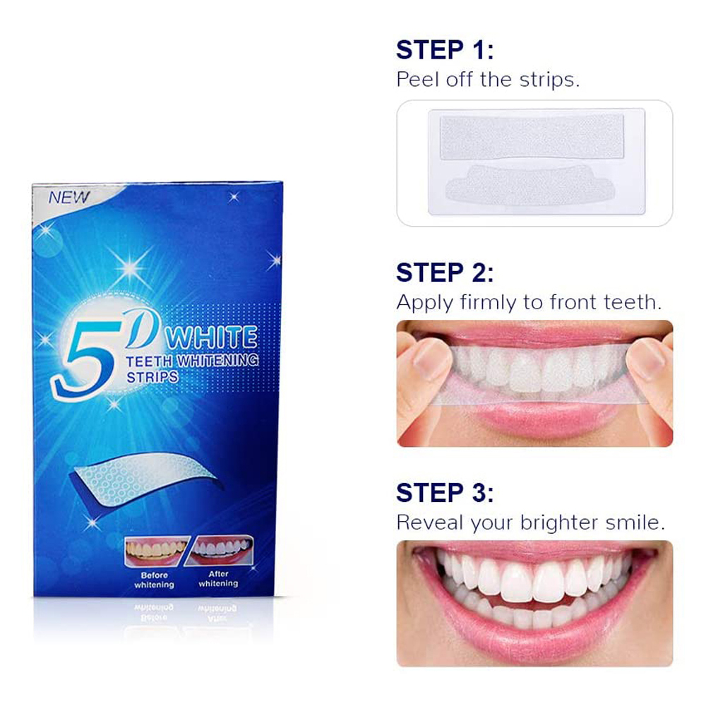 5D White Teeth Whitening Strip - Teeth Whitening Q&M review and price