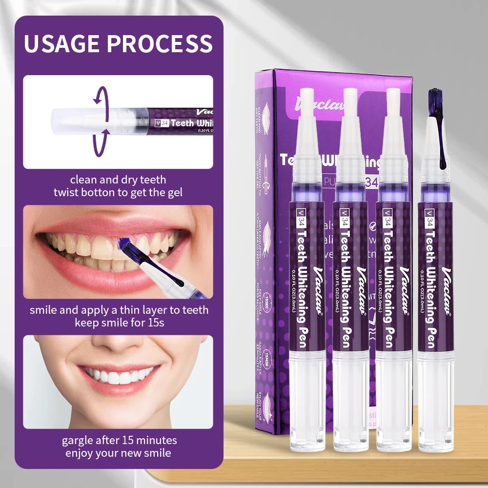 Vaclav V34 Purple teeth whiten - Teeth Whitening Q&M review and price